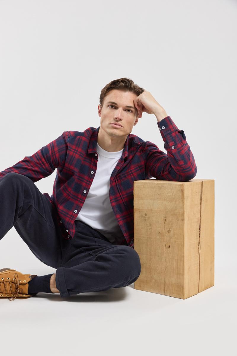 Chemise a carreaux en laine hot sale