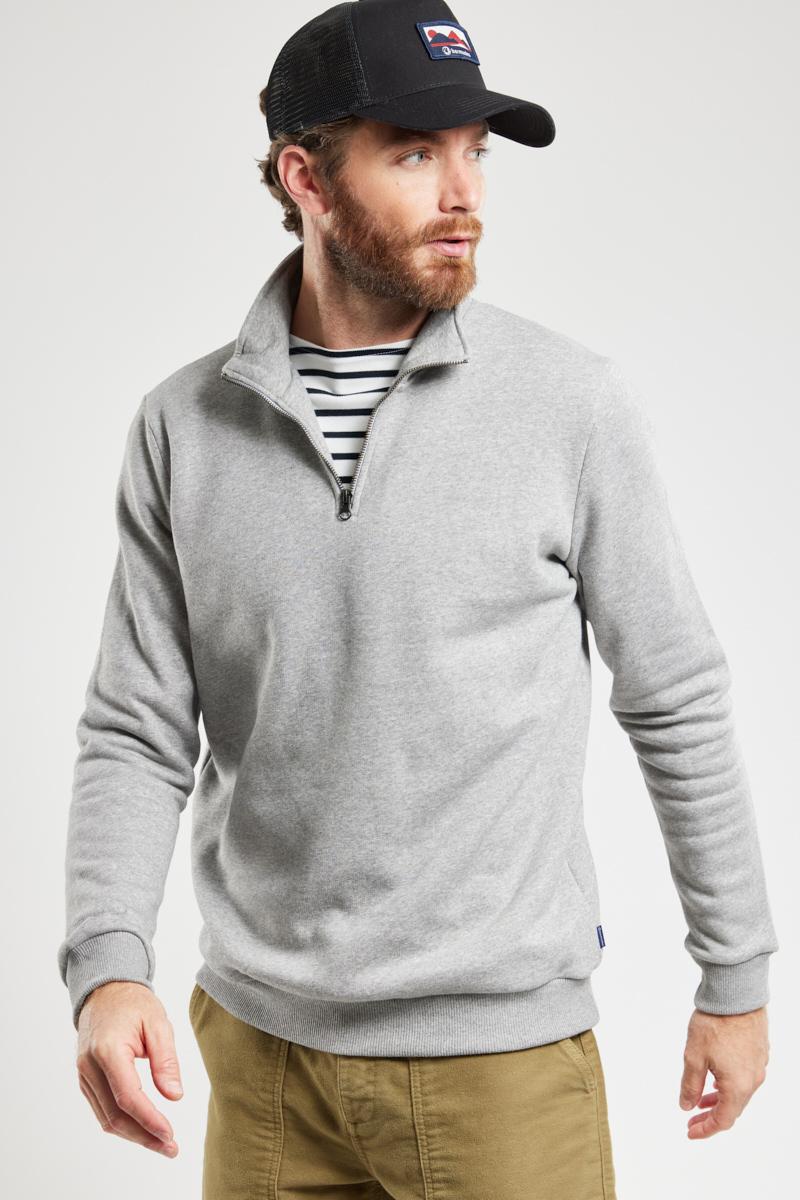 Sweat col montant TAKIN coton biologique