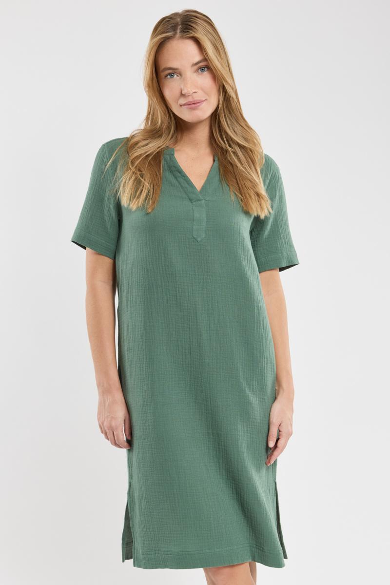 Robe mi longue CARLINE gaze de coton